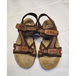 Earth Spirit Adaila II Comfort Sandal Womens 7.5 Leather Adjust Hook Loop Gelron